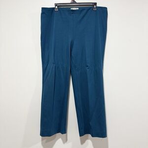Coldwater Creek Teal Blue Stretch Classic Fit Pants Trousers Women